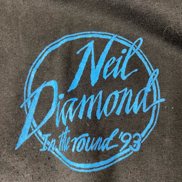 Vintage 90s 1993 Neil Diamond Concert Tour T-Shirt Pop Rock Caroline ONE SIZE - Picture 4 of 7